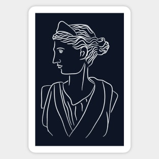 Greek Female Statue Mythology Illustration Sticker